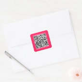 Sticker Carré QR Code Small Business Website Diva Pink (Enveloppe)