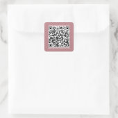 Sticker Carré QR Code Small Business Website Dusty Rose (Sac)