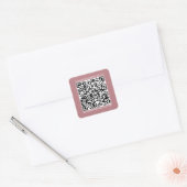 Sticker Carré QR Code Small Business Website Dusty Rose (Enveloppe)