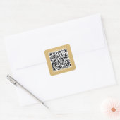 Sticker Carré QR Code Small Business Website Gold Yellow (Enveloppe)
