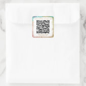 Sticker Carré *~* QR Code Spa Expo RAINBOW FRAME FRAME Shopping  (Sac)