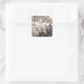 Sticker Carré Quaint restaurant balcony (Sac)