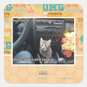 Sticker Carré Quand les fleurs ne suffisent pas