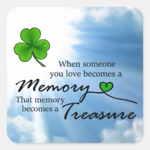 Sticker Carré Quand quelqu'un que vous êtes seul, Shamrock