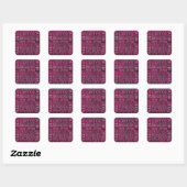Sticker Carré Quartiers NYC Hot Rose (Feuille)