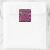 Sticker Carré Quartiers NYC Hot Rose (Sac)