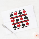 Sticker Carré Quatre combinaisons de cartes (Enveloppe)