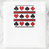 Sticker Carré Quatre combinaisons de cartes (Sac)