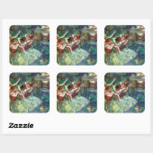 Sticker Carré Quatre danseurs par Degas (Feuille)
