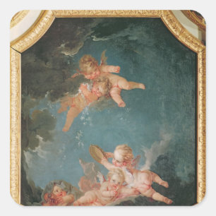 Sticker Carré Quatre saisons dans Salle du Conseil - hiver