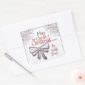 Sticker Carré Que le Christ de Noël soit avec vous, Artiste (Enveloppe)