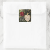 Sticker Carré Que tous les coeurs le préparent chambre, Noël Car (Sac)