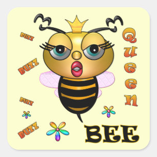 Sticker Carré Queen Bee