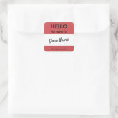 Sticker Carré Quel est ton nom ? (Sac)