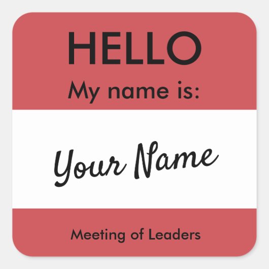 Sticker Carré Quel est ton nom ? (Devant)