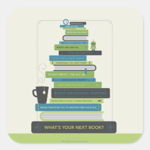 Sticker Carré Quel est votre prochain livre ?