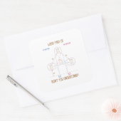 Sticker Carré Quel rôle ne comprenez-vous pas Barrel Racing Cade (Enveloppe)