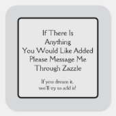 Sticker Carré Quelque chose à ajouter ? (Devant)