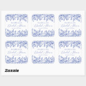 Sticker Carré Quelque Chose Fleurs Aquarelle Salle Mariée (Feuille)