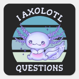 Sticker Carré Questions axolotales