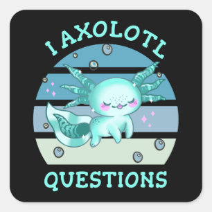Sticker Carré Questions axolotales