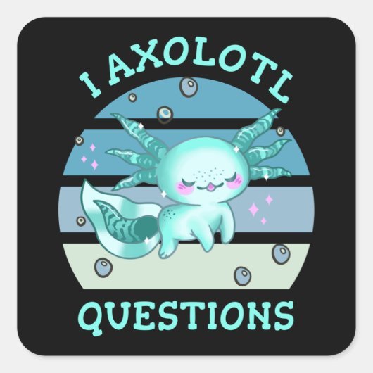Sticker Carré Questions axolotales (Devant)