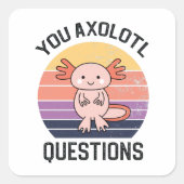 Sticker Carré Questions Axolotl (Devant)