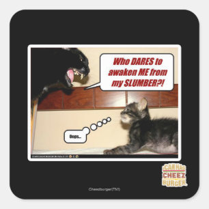 Sticker Carré Qui ose me réveille ?