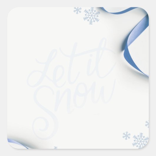 Sticker Carré Qu'il neige (Devant)