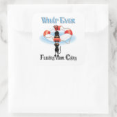 Sticker Carré Quoi de neuf flotte vos chats (Sac)