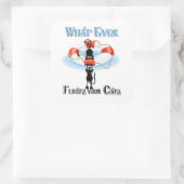 Sticker Carré Quoi de neuf flotte vos chats 2 (Sac)