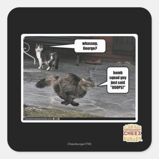 Sticker Carré quoi, George ? (Devant)