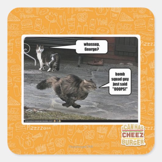 Sticker Carré quoi, George ? (Devant)