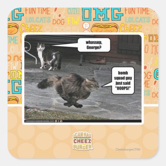 Sticker Carré quoi, George ? (Devant)