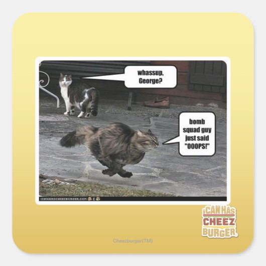 Sticker Carré quoi, George ? (Devant)