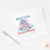 Sticker Carré Quoi qu'il flotte votre bébé éléphant (Enveloppe)