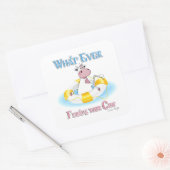 Sticker Carré Quoi qu'il flotte votre vache 2 (Enveloppe)