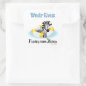 Sticker Carré Quoi qu'il flotte votre Zebra 3 (Sac)