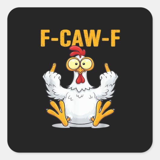 Sticker Carré Quote Rooster Meme Classic (Devant)
