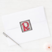 STICKER CARRÉ R - MINIATURE (Enveloppe)