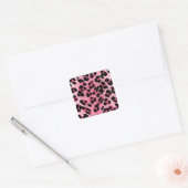 Sticker Carré RAB Rockabilly Pink Cheetah Imprimer (Enveloppe)