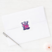 Sticker Carré Rabbit Alien (Enveloppe)