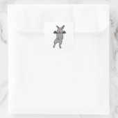 Sticker Carré Rabbit avec aile chauve-souris (Sac)