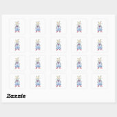 STICKER CARRÉ RABBIT DANS L'ENSEMBLE (Feuille)
