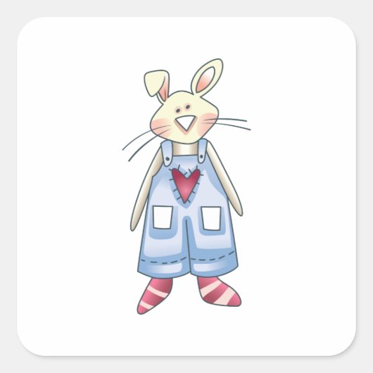STICKER CARRÉ RABBIT DANS L'ENSEMBLE (Devant)