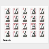 Sticker Carré Rabbit de fête (Feuille)