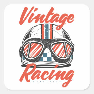 Sticker Carré Racing Helmet