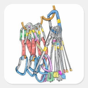 Sticker Carré rack d'Escalade ou circuits rapides et fils