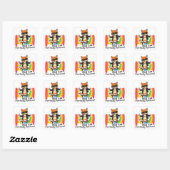 Sticker Carré Rad Cat Skateboard (Feuille)