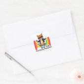 Sticker Carré Rad Cat Skateboard (Enveloppe)